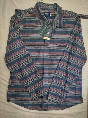 NWT Impact Collection United By Blue Men Organic Flannel Button-Up Shirt Hemp XL